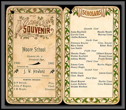 Rosefield Township school, Douglas Coulter Collection