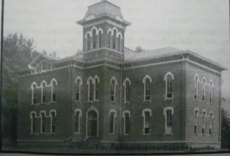 Brimfield School, District #15, the brick building of 1877
