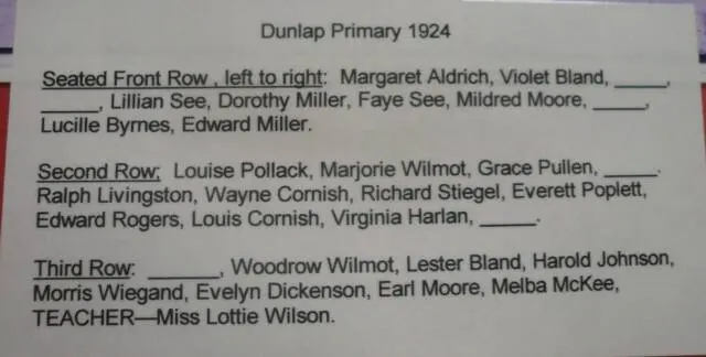 Dunlap School, 1924