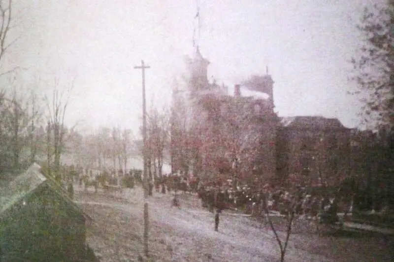 School was destroyed by fire October 23, 1895.