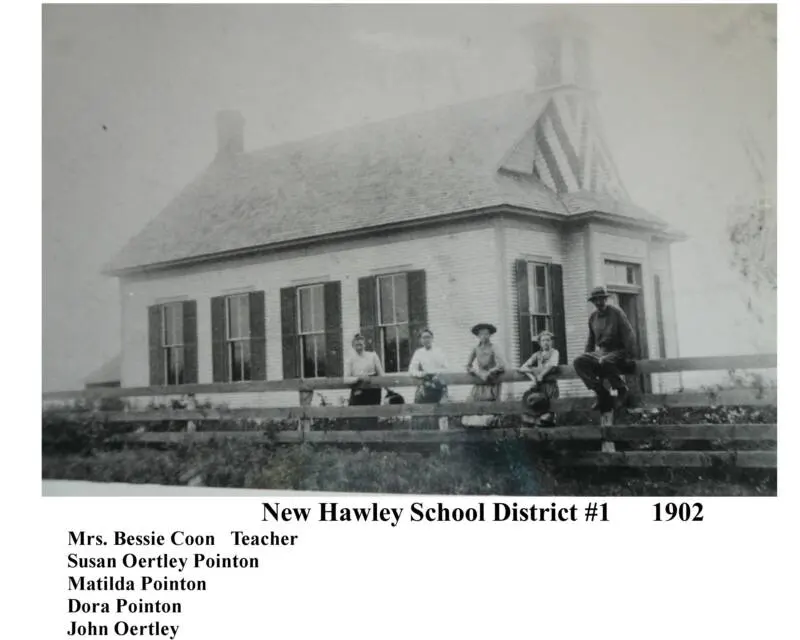 Hawley School, built after the 1901 fire (picture from Princeville Heritage Center)
