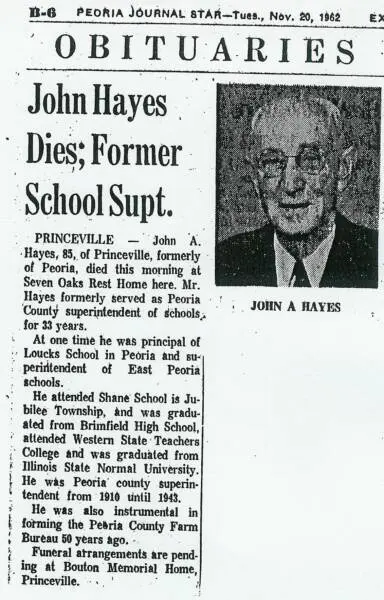 John Hayes, Superintendent of Peoria County Schools