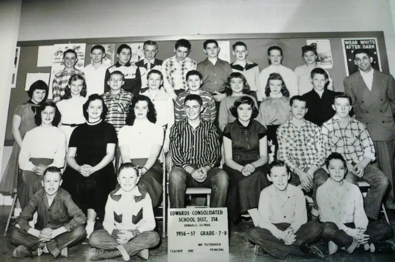 School class with Mr. Pzletkovich, principal