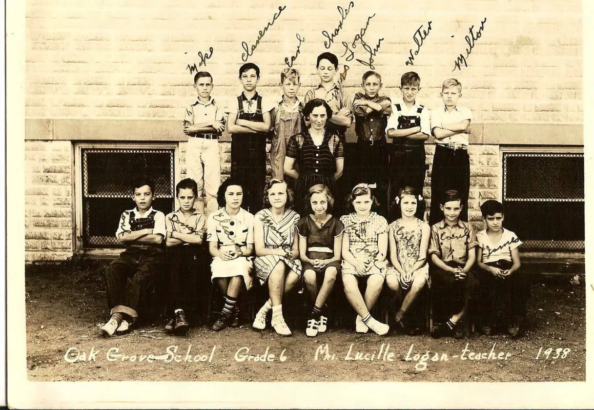 Oak Grove School Grade 6, 1938