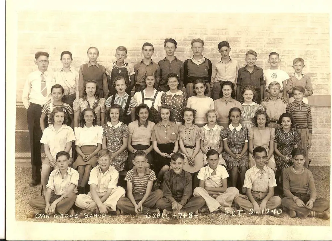 Oak Grove School Grade 7 & 8, October 9, 1940