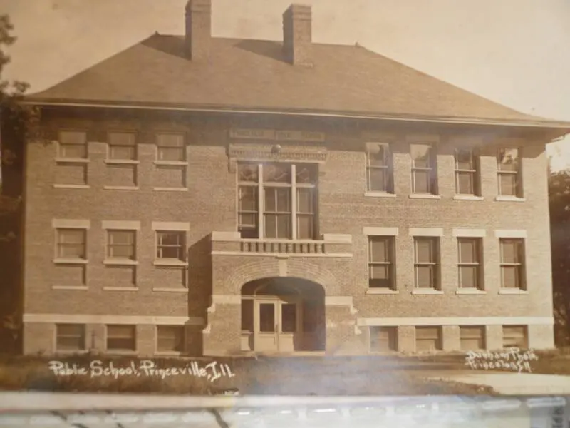 Princeville Public School, dedicated in 1908. Princeville Heritage Center