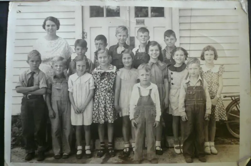 Trivoli School, album of teacher Leatha Folkenroth Whitlock: 1938