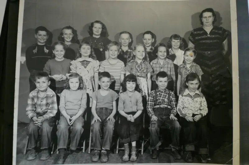 Trivoli School, album of teacher Leatha Folkenroth Whitlock: 1950-51