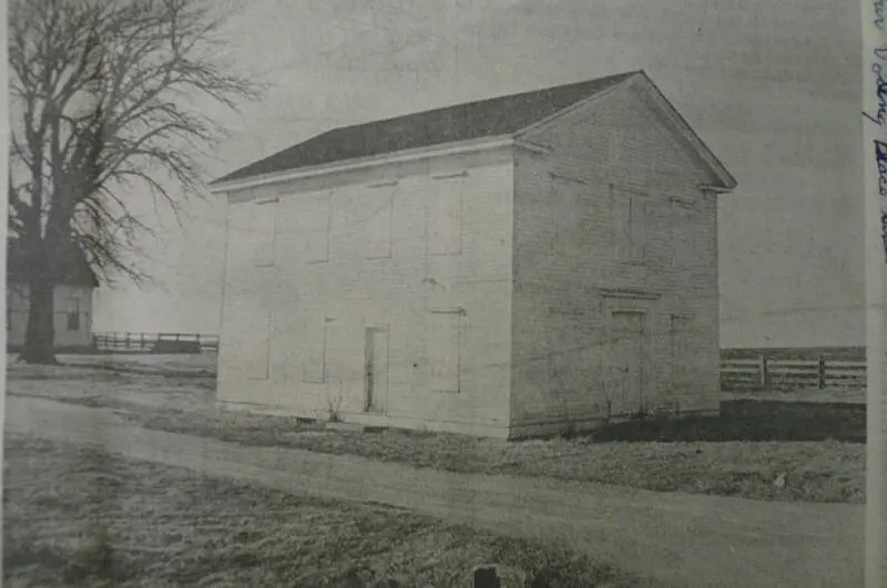 Former Town Hall building located next to Town Hall School (picture from Heritage Museum, Princeville, Illinois)