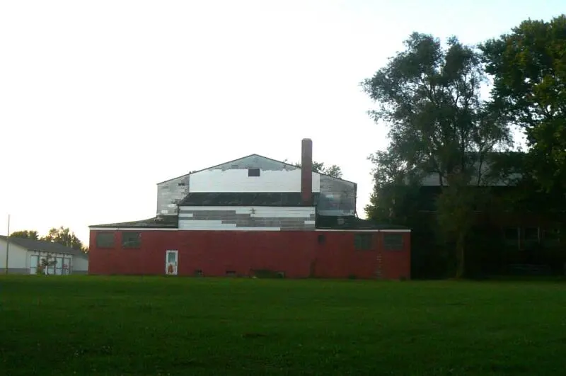 Back of the gym moved to Glasford in 1948 from Camp Ellis