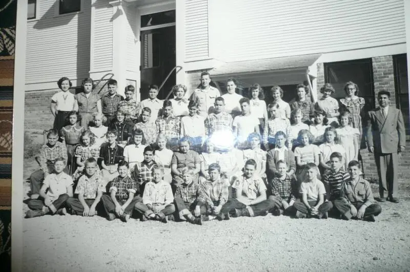 Rosefield Center School pupils, including George Cusack and Sheila Cusack