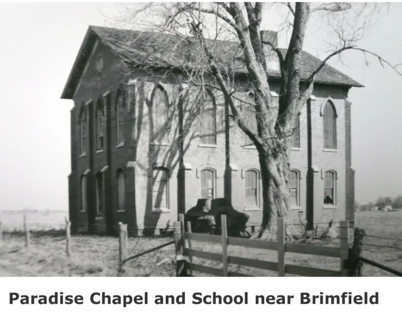 Paradise Chapel School, Brimfield Township. Grassel Collection