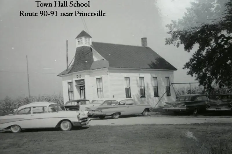 Town Hall School, moved from its original location to the Heritage Center in Princeville (picture from Heritage Center)