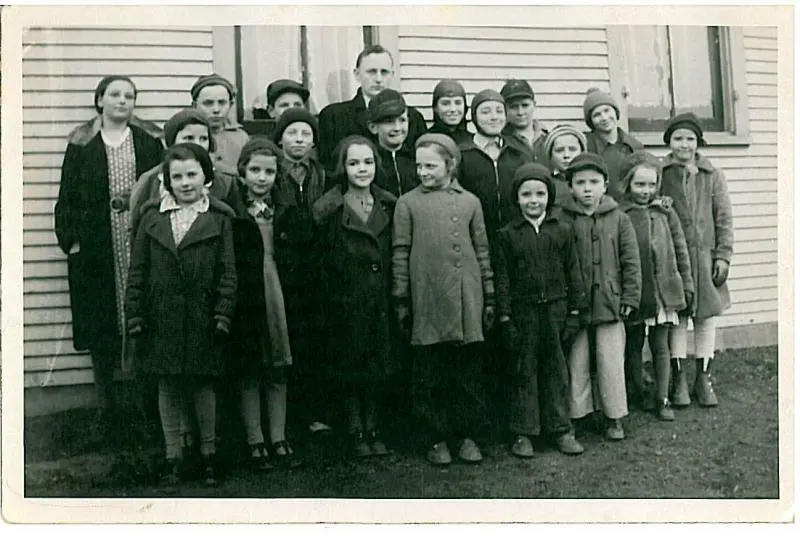 Wilson School pupils with teacher Mr. Leo B. Kneer (courtesy of Leroy Rhodes)